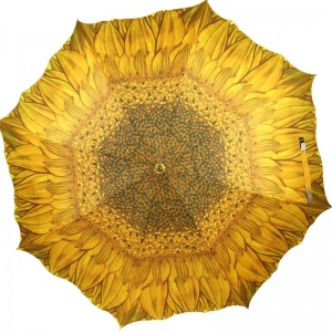 고품질의 도매 매장 판매 광고 야외 꽃 모양 직선 우산