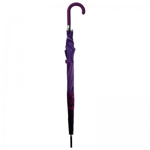 패션 태양 파라솔 자동 열기 로고와 함께 컴팩트 야외 직선 우산