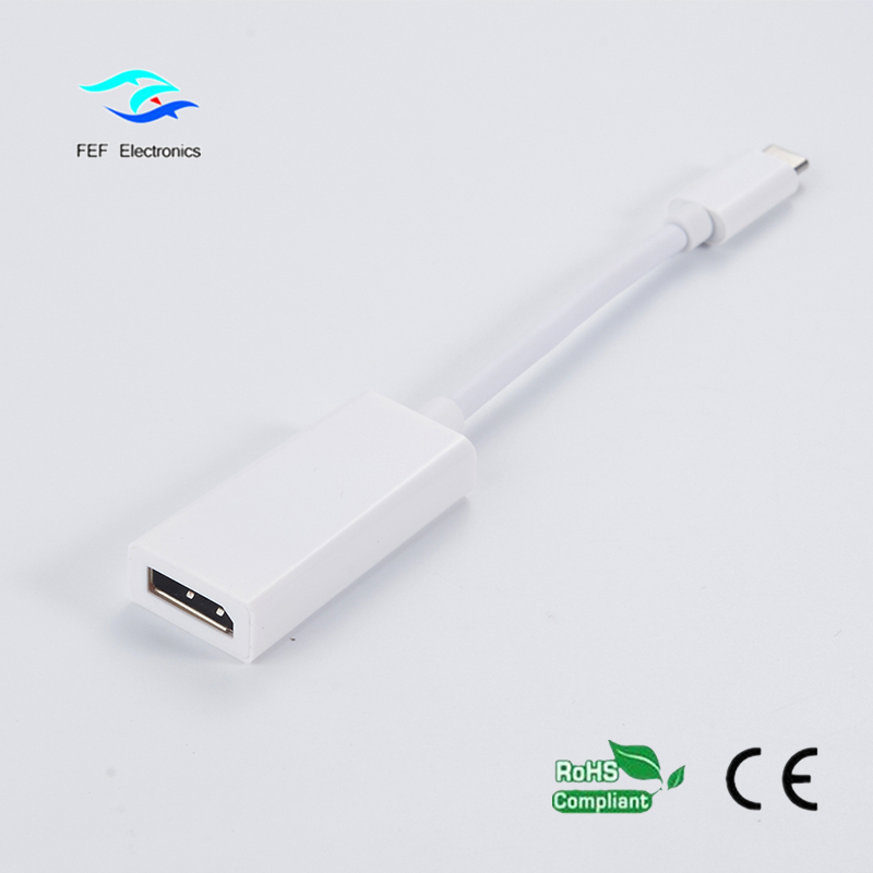 Displayport 여성 ABS 셸 코드에 USB TYPE C 코드 : FEF-USBIC-004A