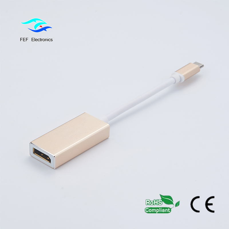 Displayport 여성 ABS 셸 코드에 USB TYPE C 코드 : FEF-USBIC-004A