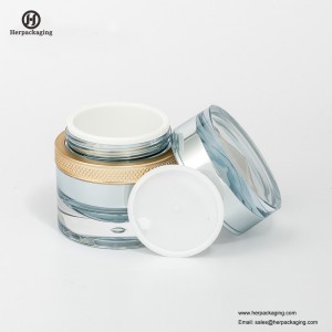 HXL235 라운드 빈 화장품 항아리 이중 벽 컨테이너 스킨 케어 항아리