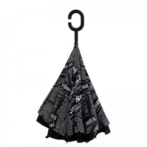 2019 자립형 자동차 비가 우거진 꽃 거꾸로 우산