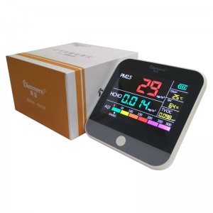레이저 센서가 장착 된 Dienmern Smart Air Quality Detector DM306 가스 모니터 고감도 PM2.5 HCHO TVOC TEMP HUM