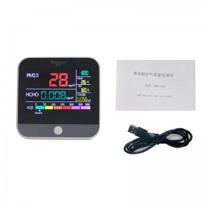 레이저 센서가 장착 된 Dienmern Smart Air Quality Detector DM306 가스 모니터 고감도 PM2.5 HCHO TVOC TEMP HUM