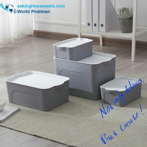 뚜껑이 달린 플라스틱 다기능 상자, 투명 저장 용기 5 in 1