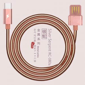 듀얼 페이스 USB 2.0 금속 튜브 케이블 USB 2.0 데이터 케이블에 라운드 알루미늄 하우징 마이크로 충전