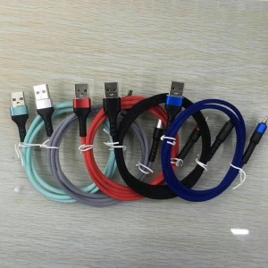 빠른 충전 알루미늄 하우징, 마이크로 USB, C 타입, iPhone 번개 충전 및 동기화 용 USB 데이터 케이블 굽힘