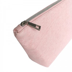 작은 자연 섬유 지퍼 화장품 가방을 들고 내구성 휴대용