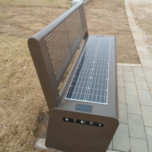 무선 충전 기능이있는 Solar Park Bench 공공 거리 좌석