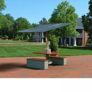 태양열 충전 테이블 캠퍼스 작업장 지속 가능한 에너지 생산성