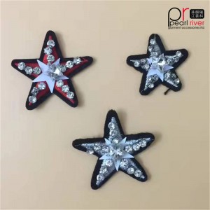 사용자 정의 및 스타 스타 디자인 수지 구슬 패치 2019 도매 수 놓은