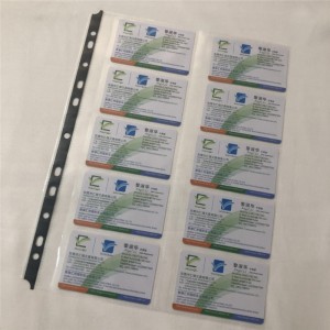 고밀도 투명 필름 이름 카드 수호자 페이지