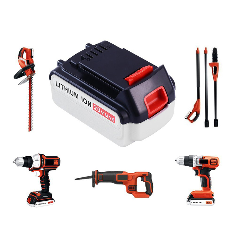 블랙 u0026 데커 LB20, LBX20, LBX4020, LB2X4020 용 리튬 이온 20V 4000mAh 교체 용 배터리