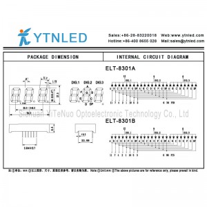 0.8 인치 빨간색 3 자리 7 세그먼트 LED 디스플레이, 디지털 튜브