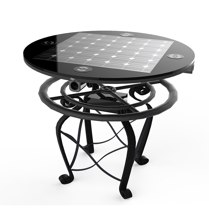 식당 / 호텔 / 카페를위한 스마트 커피 테이블 Solar Energy Powered Outdoor Furniture