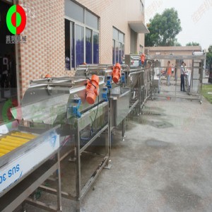 대형 야채 및 과일 필링 및 절단 생산 라인