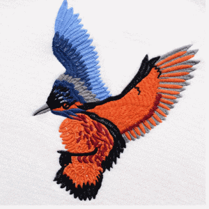 사용자 정의 숙 녀 니트 수 놓은 조류 크루 넥 스웨터 풀 오버