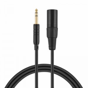 TRS 6.35mm (1/4 인치) 남성 XLR 남성 케이블, 검정색
