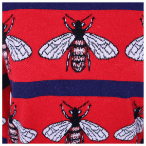 사용자 지정 OEM 꿀벌 자카드 여자 두꺼운 니트 풀오버 스웨터 동 관 니트 공장