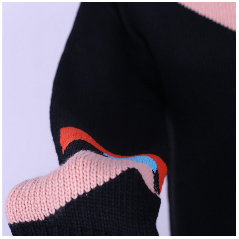 사용자 정의 OEM 양모 긴 바디 스트라이프 스웨터 패션 2018 여성