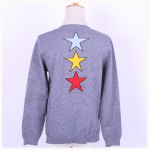 2018 봄 가을 여성용 브로케이드 자카드 니트 풀오버 스웨터