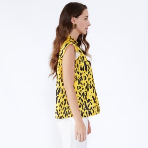 대리석 인쇄 견장 오프 어깨 여성 섹시 조끼 SI5118 탑스