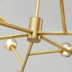 노르딕 단순한 개성 유리 철 레스토랑 샹들리에 Km2150