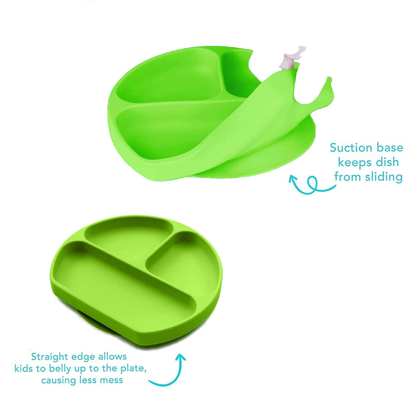 공장 도매 전자 레인지 안전 유아의 아기 실리콘 분할 플레이트