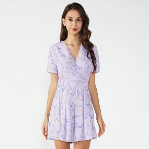 새로운 스타일 사용자 정의 쉬폰 Onesie 인쇄 점프 여자