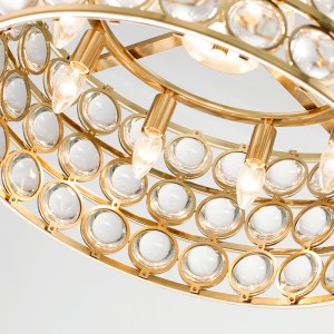 새로운 노르딕 모던 금속 유리 럭셔리 홈 호텔 샹들리에 Km2136