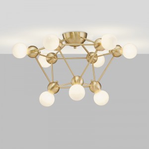 새로운 유리 간단한 아트 금속 성격 패션 샹들리에 Km2134