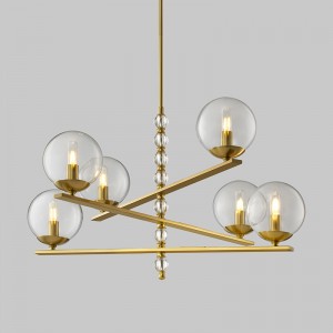 현대 예술 디자인 거실 패션 유리 공 샹들리에 Km2131