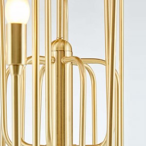 간단한 노르딕 크리 에이 티브 아이언 호텔 홈 샹들리에 Km2124