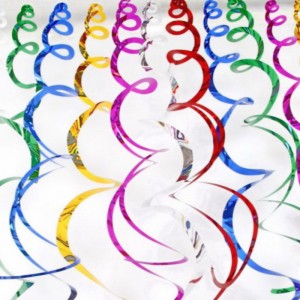 클럽 파티 장식 Gold Foil Ceiling Swirls 장식 장식