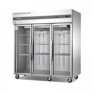 똑바로 전체 스테인레스 스틸 고급 쇼케이스 디스플레이 냉장고