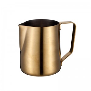 라떼 아트 용 14 인용 클래식 스테인리스 에스프레소 거품 우유 투수