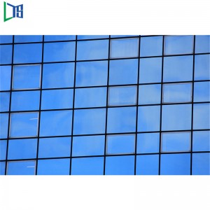 보온 2 중 유약 반투명 프레임 상업 학년을위한 알루미늄 커튼 벽