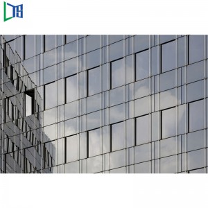 보온 2 중 유약 반투명 프레임 상업 학년을위한 알루미늄 커튼 벽