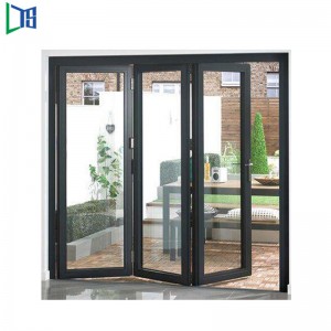 LYS 50 Serise 접는 문 더블 유약 브랜드 하드웨어 파우더 코팅 목조 곡물 Fininshed