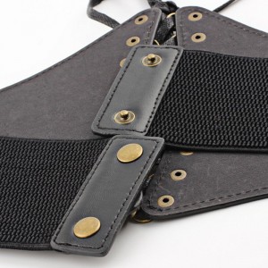 HD0823-- 주문을 받아서 만들어진 PU는 탄력있는 여자 허리 벨트를 결합합니다