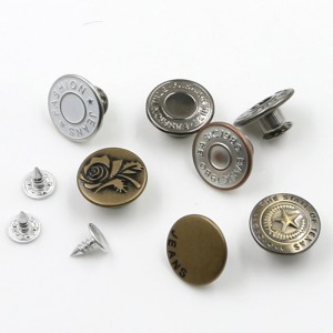 사용자 지정 패션 청바지 10 라운드 금속 스냅 단추를 인쇄