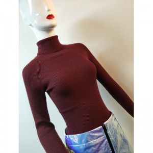 레드 하이 칼라 스웨터 RLWS0062F