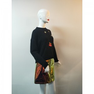 블랙 프린트 SWEATER RLWS0076F