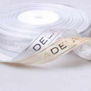 1 # 맞춤 된 브랜드 이름 로고 머리 리본에 대 한 사용자 지정 인쇄 된 리본