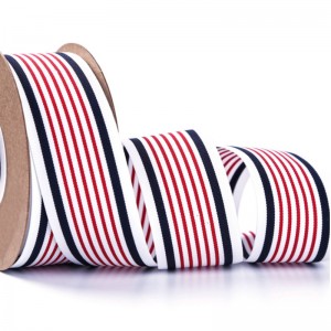 4 # 사용자 지정 40 mm 열 전송 인쇄 의류에 대 한 tricolor grosgrain 스트라이프 리본