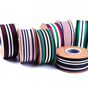 4 # 사용자 지정 40 mm 열 전송 인쇄 의류에 대 한 tricolor grosgrain 스트라이프 리본