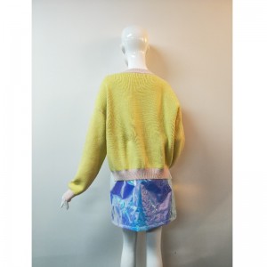 핑크 넥 스웨터 RLWS0112F