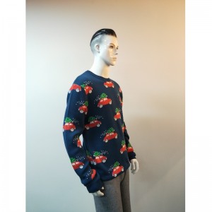 네이비 카툰 프린트 스웨터 RLMS0011F