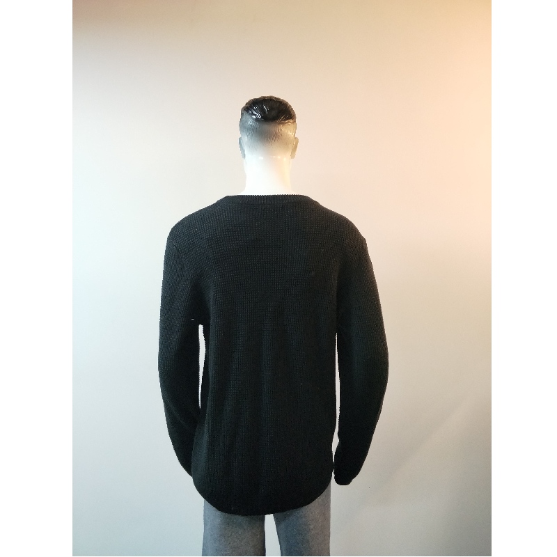 퓨어 컬렉션 블랙 크루 넥 스웨터 RLMS0017F