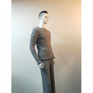 그레이 크루 넥 스웨터 RLMS0061F